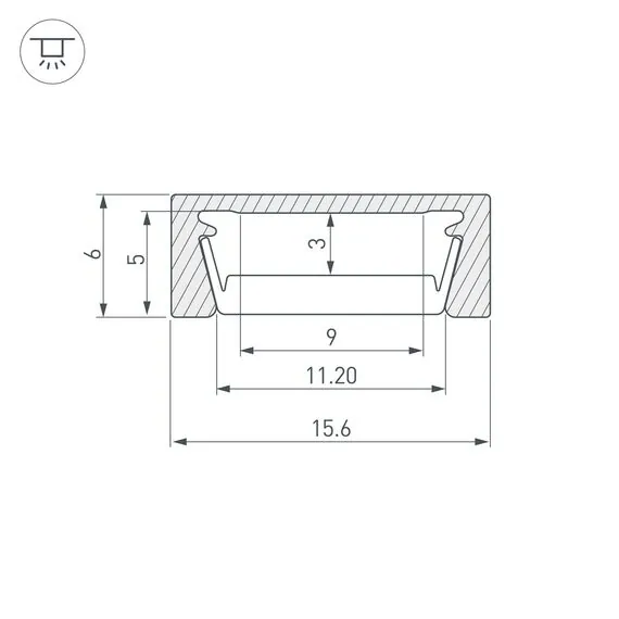 Arlight 044543 Профиль MIC-M-2000 WHITE (Arlight, Алюминий) 044543, изображение 6