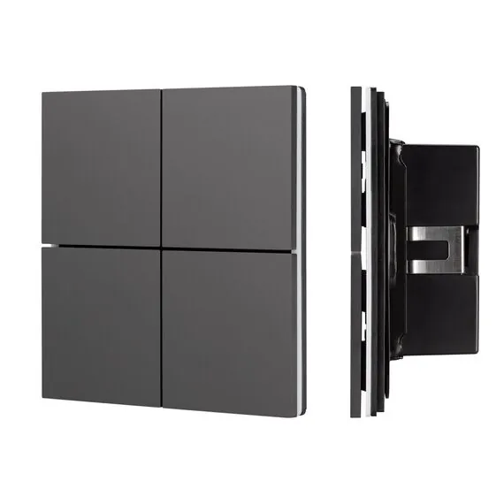 Arlight 039663 INTELLIGENT ARLIGHT Кнопочная панельNX-304-23-IN Black (BUS, Frameless) (IARL, IP20 Металл, 2 года) 039663