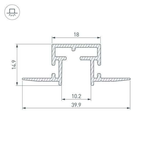 Arlight 029090 Профиль-держатель TEK-PIK-1010-2000 (Arlight, Алюминий) 029090, изображение 4