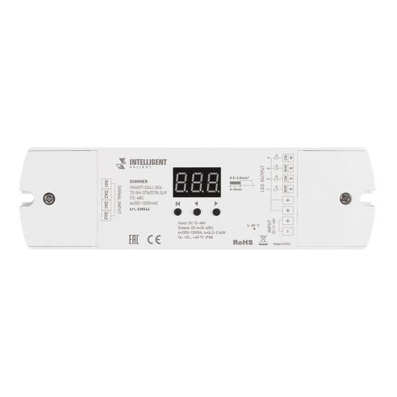 Arlight 038544 INTELLIGENT ARLIGHT Диммер SMART-DALI-204-72-SH-DT6/DT8-SUF (12-48V, 4x350-1200mA) (IARL, IP20 Пластик, 5 лет) 038544, изображение 4