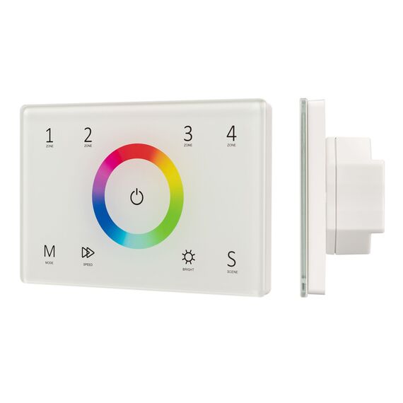 Arlight 028402 Панель Sens SMART-P83-RGB White (230V, 4 зоны, 2,4G) (Arlight, IP20 Пластик, 5 лет) 028402
