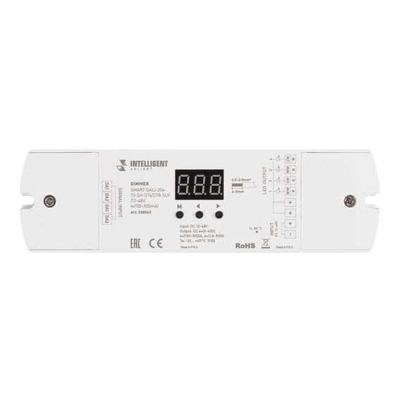 Arlight 038543 INTELLIGENT ARLIGHT Диммер SMART-DALI-204-72-SH-DT6/DT8-SUF (12-48V, 4x150-500mA) (IARL, IP20 Пластик, 5 лет) 038543, изображение 6