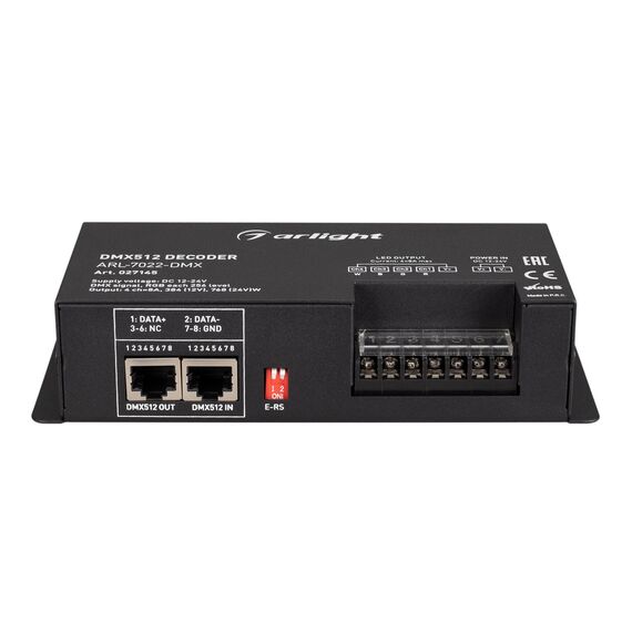 Arlight 027145 Декодер ARL-7022-DMX (12-24V, 4x8A, DMX512, XLR3) (Arlight, IP20 Металл, 3 года) 027145, изображение 8