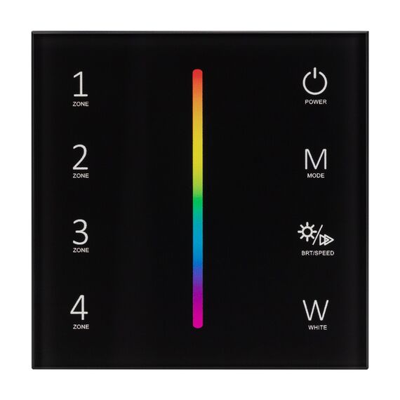 Arlight 027104 Панель Sens SMART-P30-RGBW Black (230V, 4 зоны, 2,4G) (Arlight, IP20 Пластик, 5 лет) 027104, изображение 4