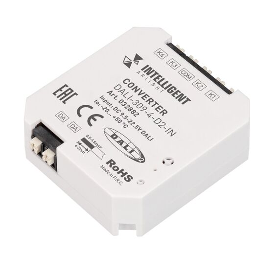 Arlight 032882 INTELLIGENT ARLIGHT Конвертер DALI-309-4-D2-IN (DALI-BUS, Free purpose) (IARL, Пластик) 032882, изображение 2