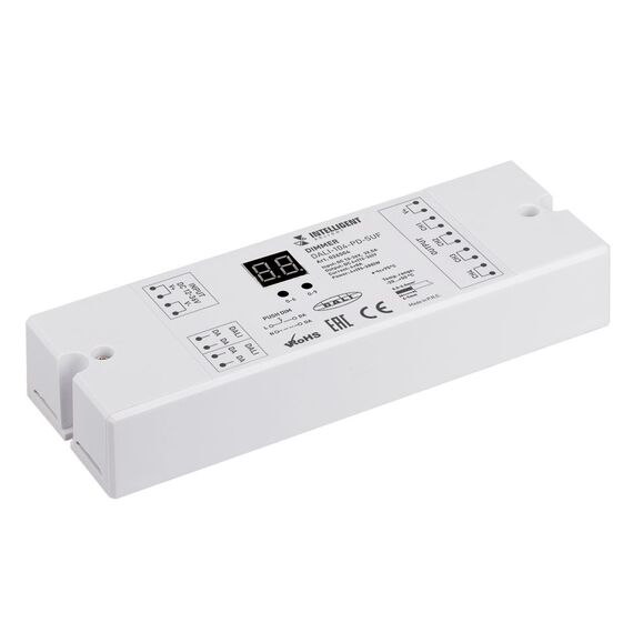 Arlight 026504 INTELLIGENT ARLIGHT Диммер DALI-104-PD-SUF (12-36V, 4х8А) (IARL, IP20 Пластик, 3 года) 026504