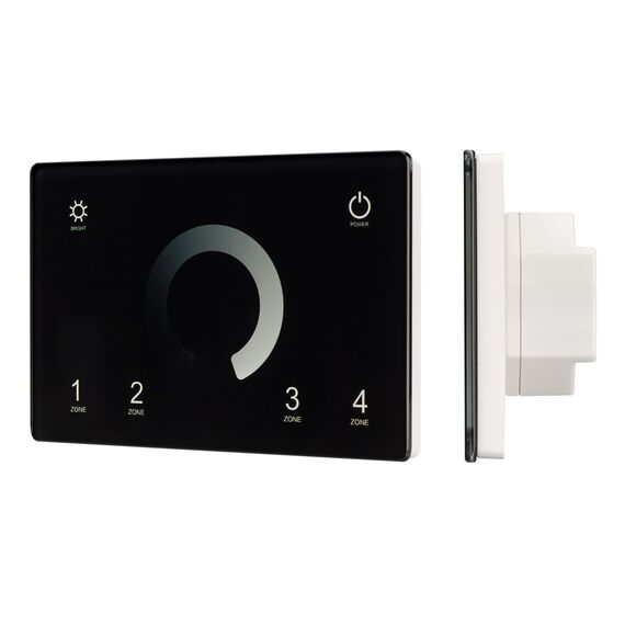 Arlight 028399 Панель Sens SMART-P79-DIM Black (230V, 4 зоны, 2,4G) (Arlight, IP20 Пластик, 5 лет) 028399