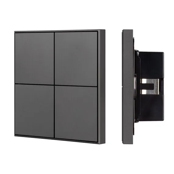 Arlight 039667 INTELLIGENT ARLIGHT Кнопочная панель KNX-304-23-IN Black (BUS, Frame) (IARL, IP20 Металл, 2 года) - ! УПАКОВКА СОСТОИТ ИЗ - 1 шт