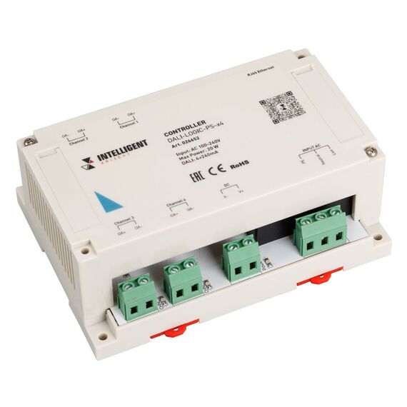 Arlight 026652 INTELLIGENT ARLIGHT Контроллер DALI-LOGIC-PS-x4 (230B, Ethernet) (IARL, IP20 Пластик, 2 года) 026652