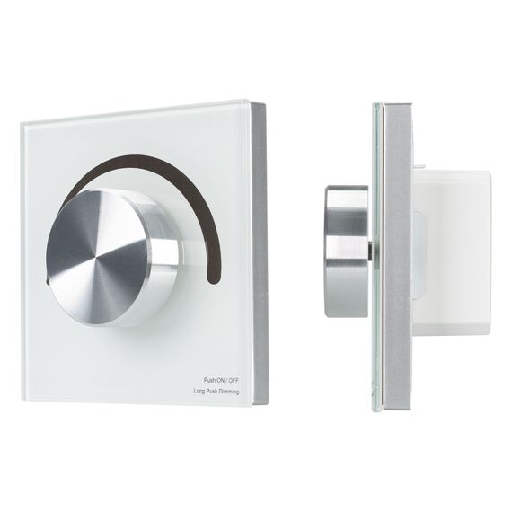 Arlight 028424 Панель SMART-P90-DIM-G-IN White (230V, Rotary, 2,4G) (Arlight, IP20 Пластик, 5 лет) 028424