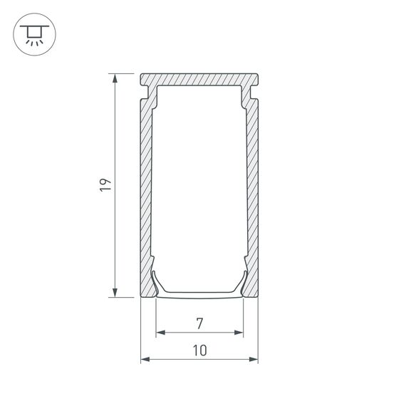 Arlight 023857 Профиль PIK-1019-2000 ANOD (Arlight, Алюминий) 023857, изображение 5
