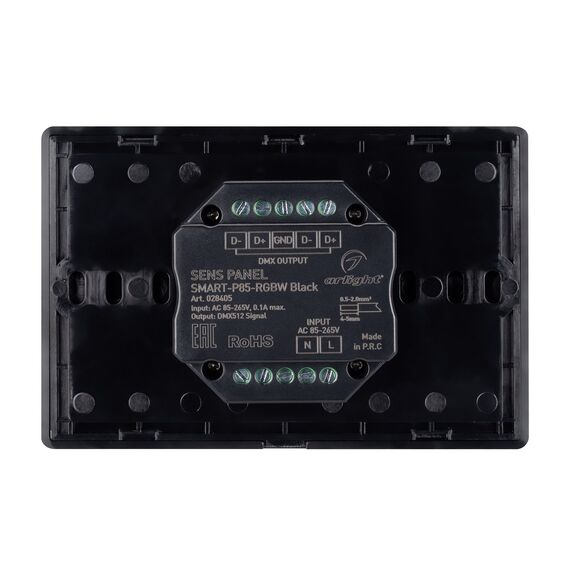 Arlight 028405 Панель Sens SMART-P85-RGBW Black (230V, 4 зоны, 2,4G) (Arlight, IP20 Пластик, 5 лет) 028405, изображение 6
