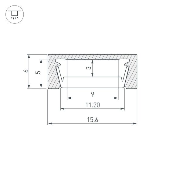 Arlight 044543 Профиль MIC-M-2000 WHITE (Arlight, Алюминий) 044543, изображение 5