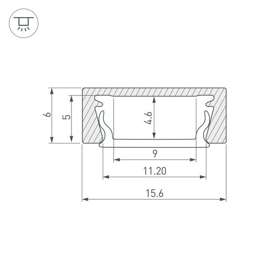 Arlight 044542 Профиль MIC-M-3000 ANOD (Arlight, Алюминий) 044542, изображение 6
