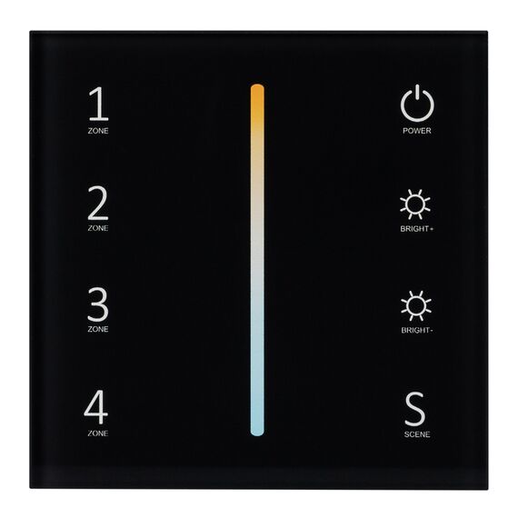 Arlight 028137 Панель Sens SMART-P43-MIX Black (230V, 4 зоны, 2,4G) (Arlight, IP20 Пластик, 5 лет) 028137, изображение 4