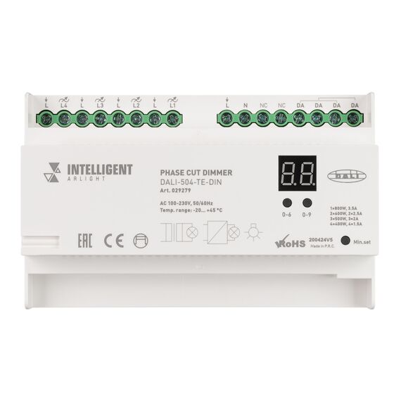 Arlight 029279 INTELLIGENT ARLIGHT Диммер DALI-504-TE-DIN(230V, 4x2A) (IARL, -) 029279, изображение 4