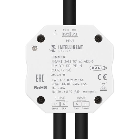 Arlight 039135 INTELLIGENT ARLIGHT Диммер SMART-DALI-601-62-ADDR-DIM-DT6-DRI-PD-IN (230V, 1x1,5A) (IARL, IP20 Пластик, 5 лет) 039135, изображение 4
