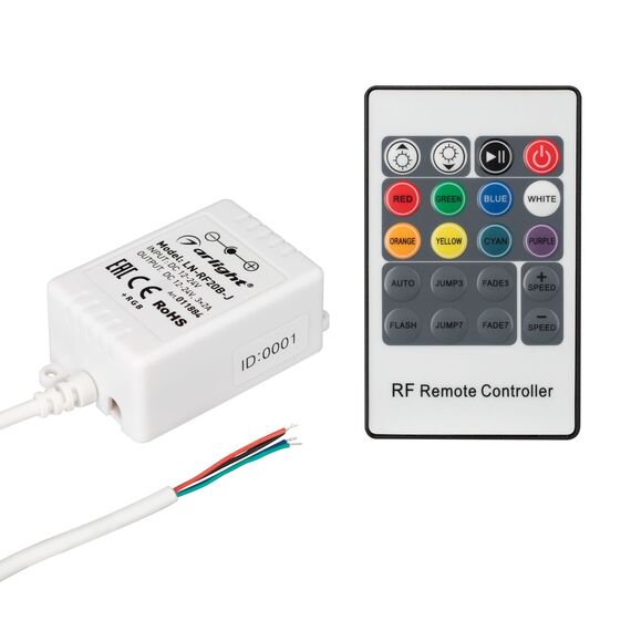 Arlight 011884 Контроллер LN-RF20B-J (12V, 72W, ПДУ 20кн) (Arlight, IP20 Пластик, 1 год) 011884