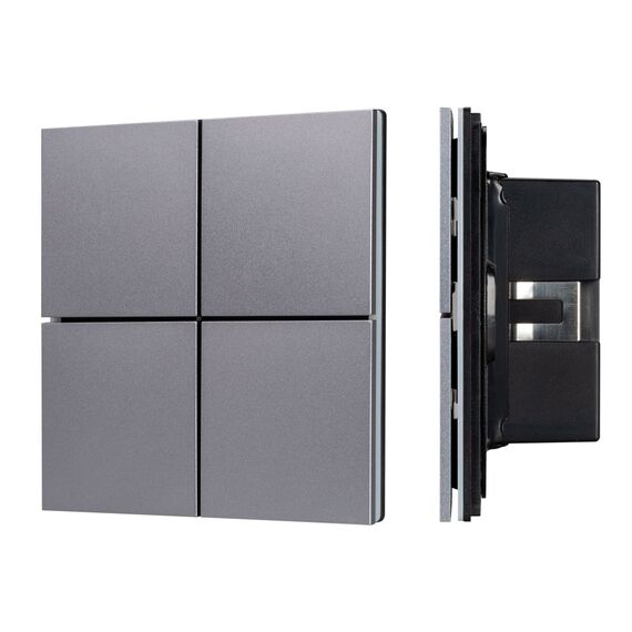 Arlight 038366 INTELLIGENT ARLIGHT Кнопочная панельNX-304-23-IN Grey (BUS, Frameless) (IARL, IP20 Металл, 2 года) 038366