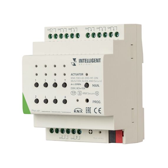 Arlight 039896 INTELLIGENT ARLIGHT АктуаторNX-7083-82-DRO-MF-DIN (BUS/230V, 8x10А,NX Secure)  (IARL, IP20 Пластик, 2 года) 039896