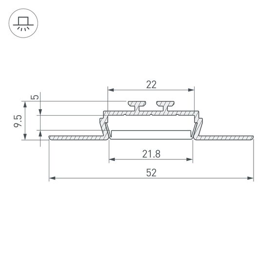 Arlight 019185 Профиль LUS-LOCK-FM-2000 ANOD (Arlight, Алюминий) 019185, изображение 7
