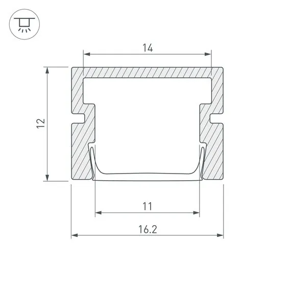 Arlight 044334 Профиль PDS-SM-2000  (Arlight, Алюминий) 044334, изображение 5