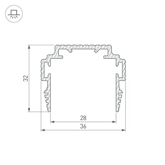 Arlight 035011 Профиль-держатель TEK-PLS-ZM-TK-2000 (Arlight, Алюминий) 035011, изображение 5