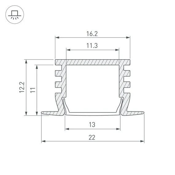 Arlight 012083 Профиль PDS-F-2000 ANOD (Arlight, Алюминий) 012083, изображение 5