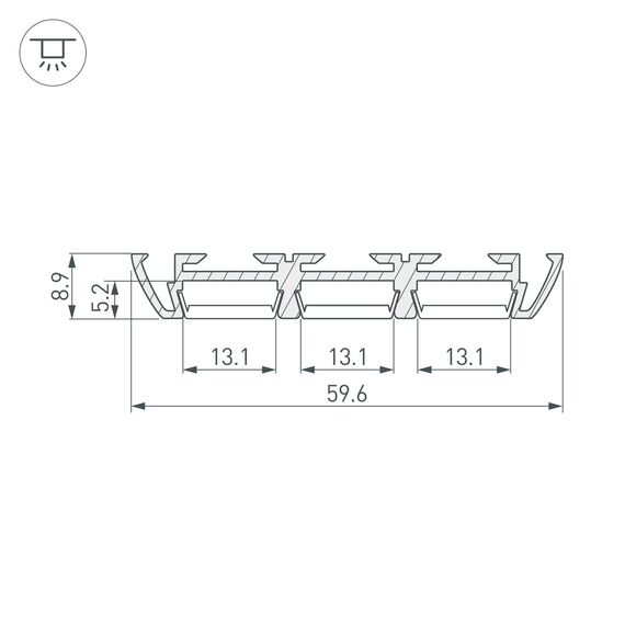 Arlight 013209 Профиль PHS-3X-2000 ANOD (Arlight, Алюминий) 013209, изображение 5
