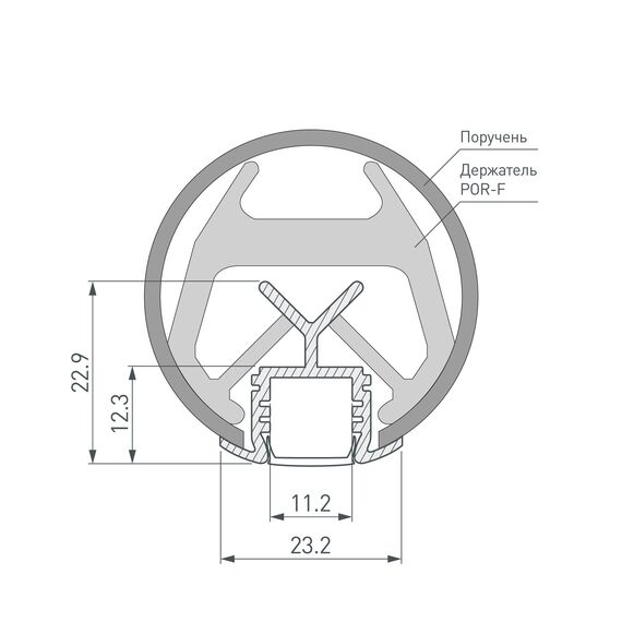 Arlight 019181(1) Профиль LUS-POR-F-1000 ANOD (Arlight, Алюминий) 019181(1), изображение 8
