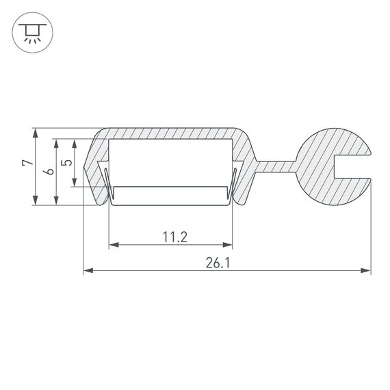 Arlight 021738 Профиль POLI-2000 ANOD (Arlight, Алюминий) 021738, изображение 6