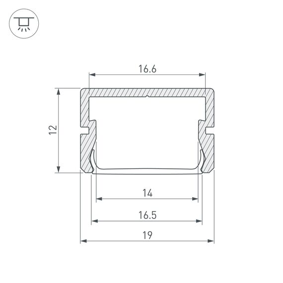 Arlight 025490 Профиль SILER-2000 ANOD (Arlight, Алюминий) 025490, изображение 6
