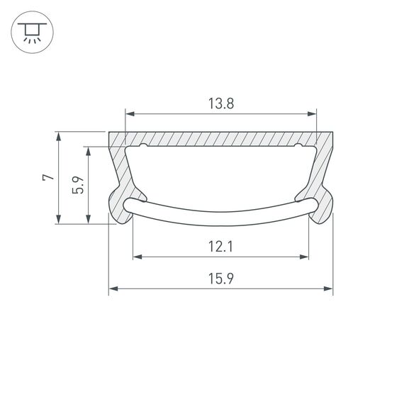 Arlight 017796 Профиль TM-2000 (CT) ANOD (Arlight, Алюминий) 017796, изображение 6