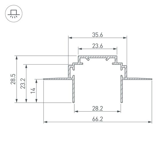 Arlight 026459 Профиль-держатель TEK-PLS-ZM-2000 (Arlight, Алюминий) 026459, изображение 4