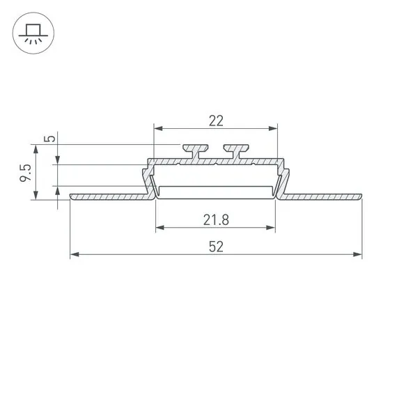 Arlight 019185 Профиль KLUS-LOCK-FM-2000 ANOD (Arlight, Алюминий) - ! УПАКОВКА СОСТОИТ ИЗ - 2 м/п, изображение 6