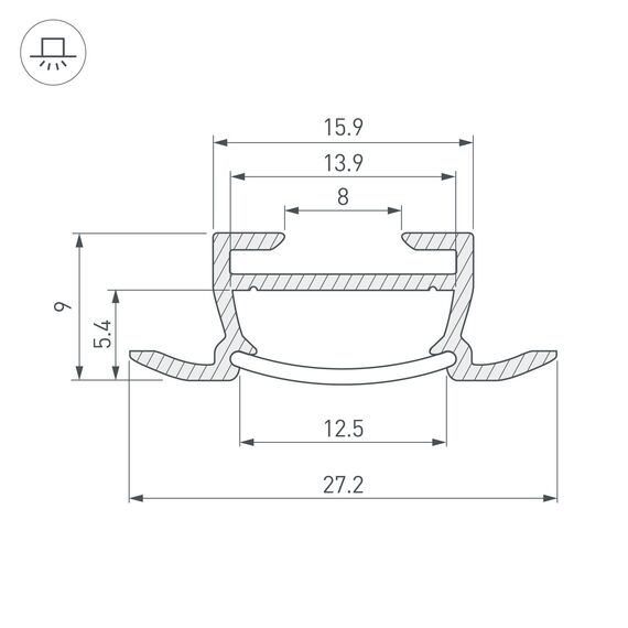 Arlight 016936 Профиль TK-F-2000 (CT) ANOD (Arlight, Алюминий) 016936, изображение 5