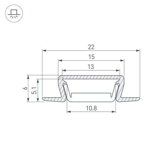 Arlight 038688 Профиль MIC-FS-2000 ANOD (Arlight, Алюминий) 038688, изображение 6