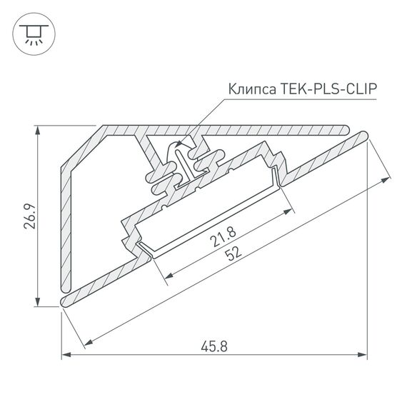 Arlight 020909 ПрофильLUS-LOCK-FM-BASE-2000 ANOD (Arlight, Алюминий) 020909, изображение 8