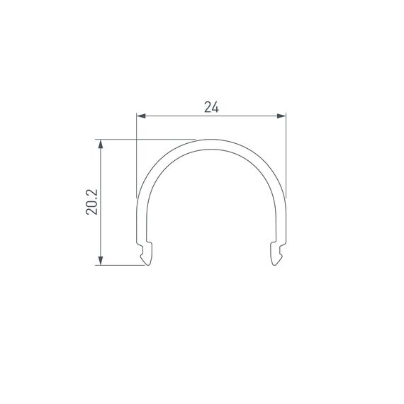 Arlight 015951 Экран G-L прозрачный для PLS-GIP (Arlight, Пластик) 015951, изображение 3