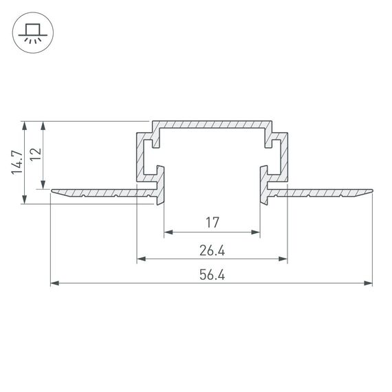 Arlight 026515 Профиль-держатель TEK-PDS-D-2000 (Arlight, Алюминий) 026515, изображение 6