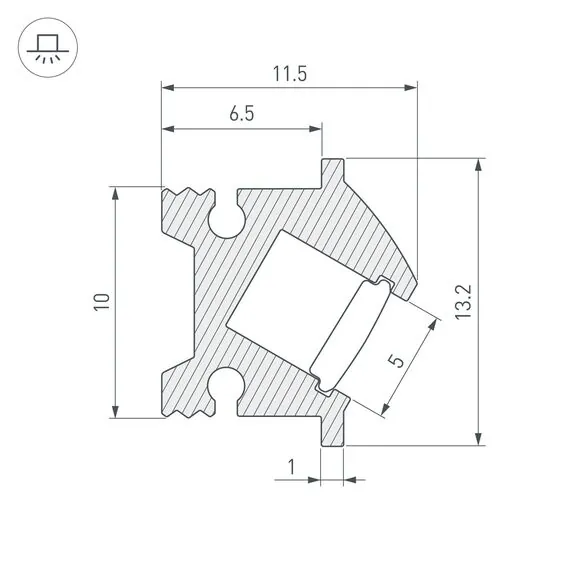 Arlight 043749 Профиль SL-BEVEL-H12-F13-2000 ANOD BLACK (Arlight, Алюминий) 043749, изображение 5