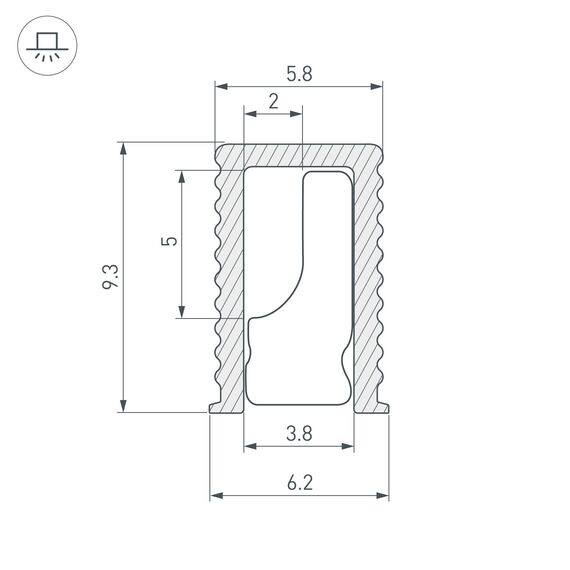 Arlight 038203 Профиль SL-MINI-6-H9-2000 ANOD OLIVE GREY (Arlight, Алюминий) 038203, изображение 7