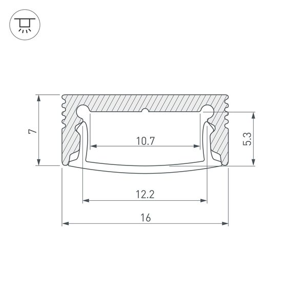 Arlight 023716 Профиль SL-SLIM-H7-2000 ANOD (Arlight, Алюминий) 023716, изображение 5