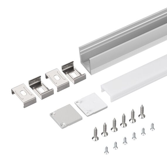 Arlight 036836 Профиль с экраном SL-SLIM20-H20-2000 ANOD+OPAL (Arlight, Алюминий) 036836, изображение 3