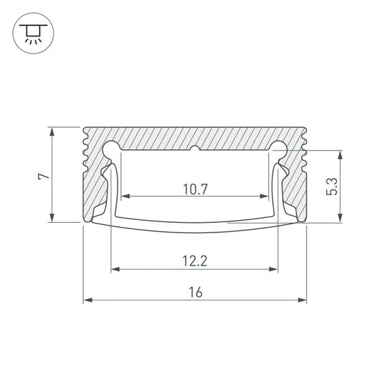 Arlight 023716 Профиль SL-SLIM-H7-2000 ANOD (Arlight, Алюминий) 023716, изображение 5