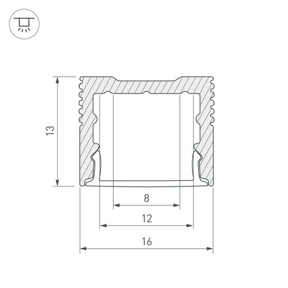 Arlight 036039 Профиль SL-SLIM-H13M-3000 ANOD (Arlight, Алюминий) 036039, изображение 6