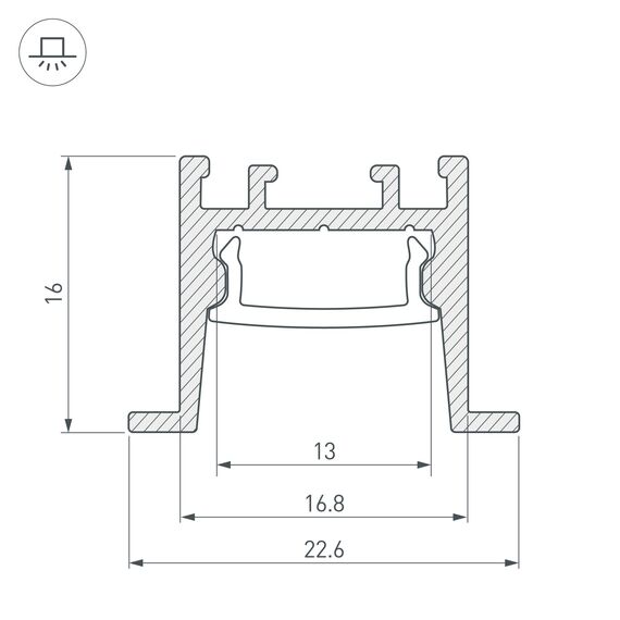 Arlight 031768 Профиль SL-COMFORT-2316-F-2000 ANOD (Arlight, Алюминий) 031768, изображение 5