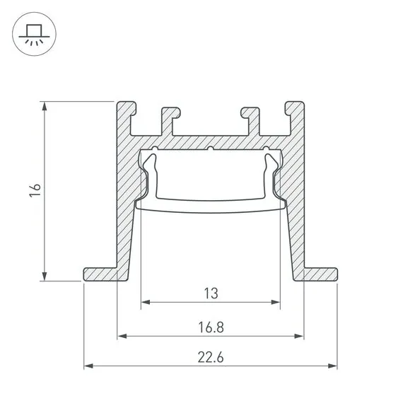 Arlight 031769 Профиль SL-COMFORT-2316-F-2000 ANOD BLACK (Arlight, Алюминий) 031769, изображение 7