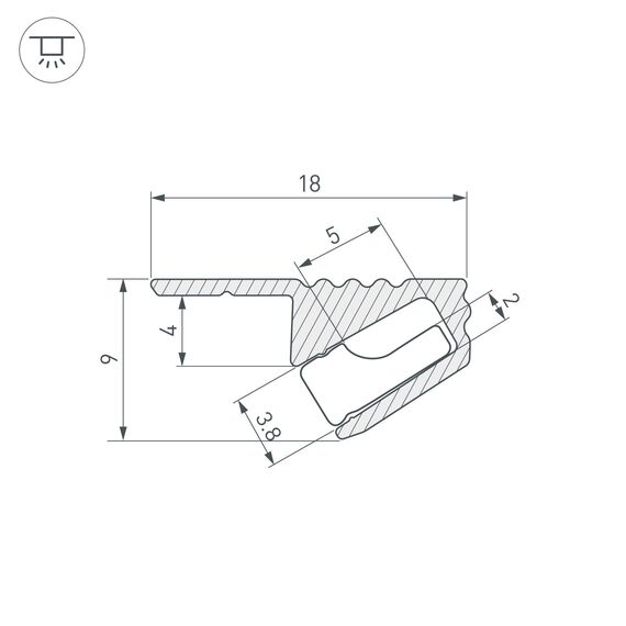 Arlight 038208 Профиль SL-MINI-SHELF-H9-2000 ANOD OLIVE GREY (Arlight, Алюминий) 038208, изображение 11