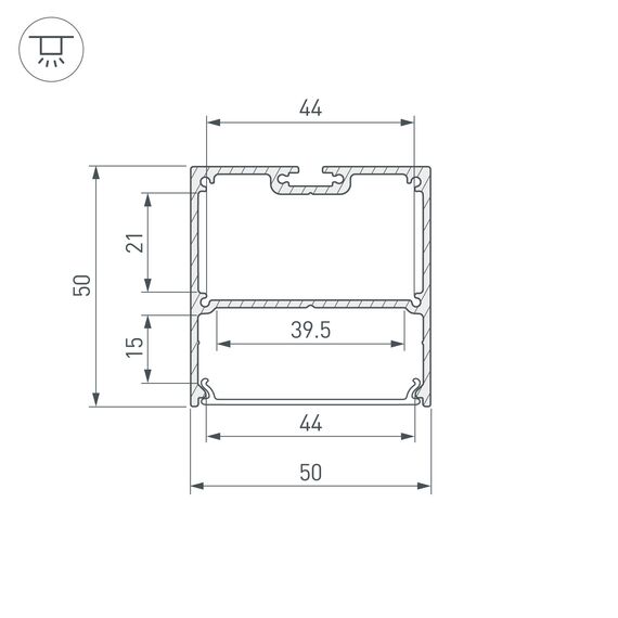 Arlight 038434 Профиль SL-LINE-5050-LW-2000 ANOD OLIVE GREY (Arlight, Алюминий) 038434, изображение 8